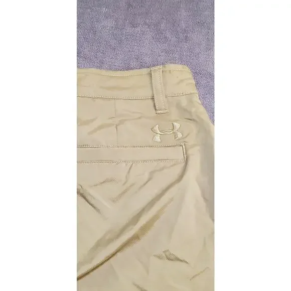 Under Armour UA Loose Fit Tech Golf Pants Men's 32x32 Tan Flat Front Za3-28 - Picture 11 of 12